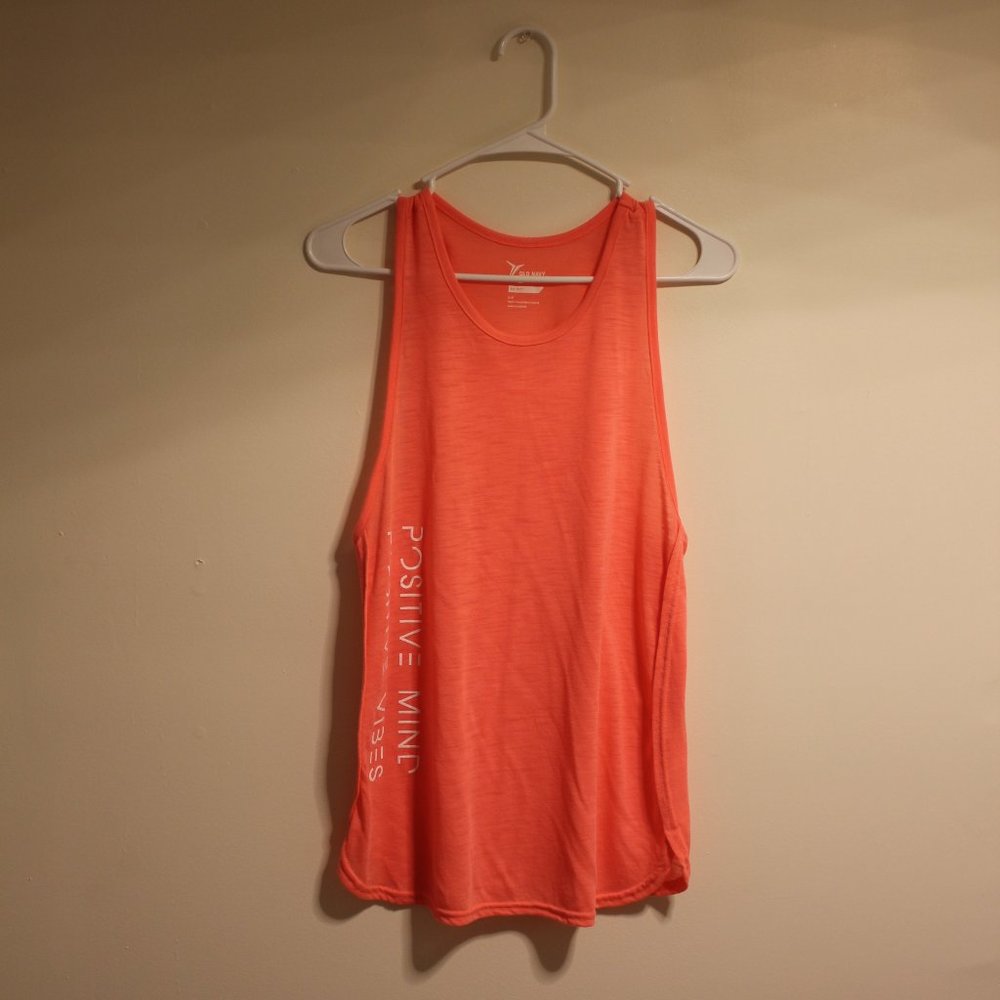 Old Navy Positive Vibes Pink Activewear Tank Top
